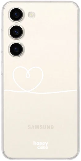 HappyCase Samsung Galaxy S23 Hoesje Flexibel TPU Hartje Print afbeelding 7