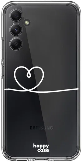 HappyCase Samsung Galaxy A34 Hoesje Flexibel TPU Hartje Print afbeelding 1