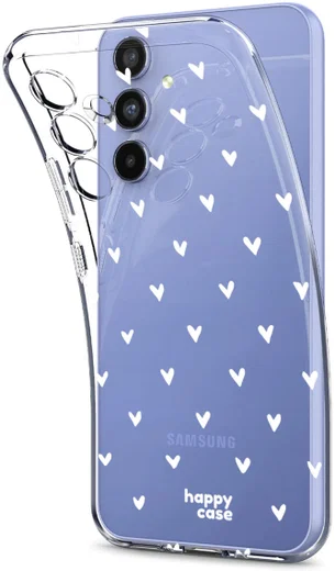 HappyCase Samsung Galaxy A54 Hoesje Flexibel TPU Hartjes Print afbeelding 7