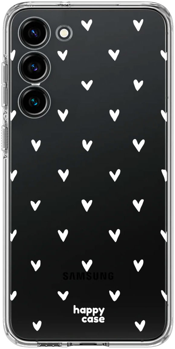 HappyCase Samsung Galaxy S23 Hoesje Flexibel TPU Hartjes Print afbeelding 1