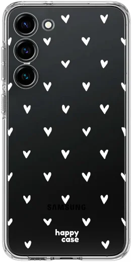 HappyCase Samsung Galaxy S23 Hoesje Flexibel TPU Hartjes Print afbeelding 1