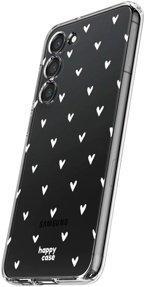 HappyCase Samsung Galaxy S23 Hoesje Flexibel TPU Hartjes Print afbeelding 6