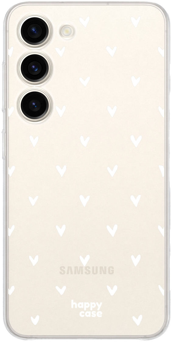 HappyCase Samsung Galaxy S23 Hoesje Flexibel TPU Hartjes Print afbeelding 10