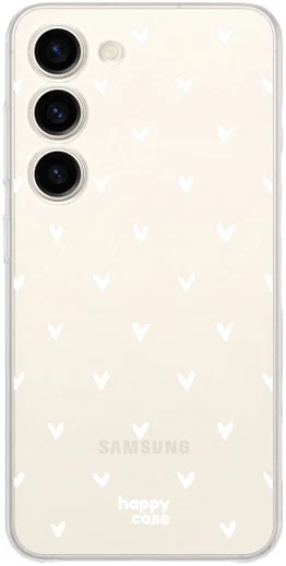 HappyCase Samsung Galaxy S23 Hoesje Flexibel TPU Hartjes Print afbeelding 10