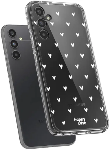 HappyCase Samsung Galaxy A34 Hoesje Flexibel TPU Hartjes Print afbeelding 7