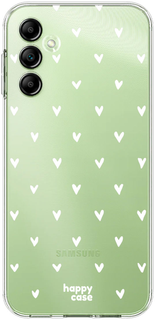 HappyCase Samsung Galaxy A14 Hoesje Flexibel TPU Hartjes Print afbeelding 1