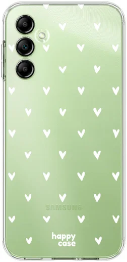 HappyCase Samsung Galaxy A14 Hoesje Flexibel TPU Hartjes Print afbeelding 1