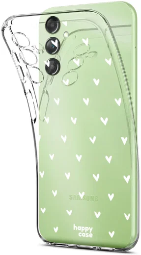 HappyCase Samsung Galaxy A14 Hoesje Flexibel TPU Hartjes Print afbeelding 5