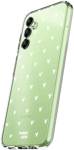 HappyCase Samsung Galaxy A14 Hoesje Flexibel TPU Hartjes Print afbeelding 7