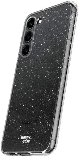 HappyCase Samsung Galaxy S23 Hoesje Flexibel TPU Glitter Print afbeelding 2