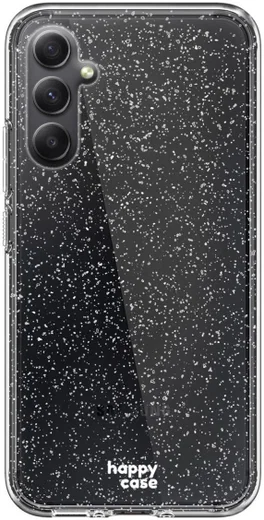HappyCase Samsung Galaxy A34 Hoesje Flexibel TPU Glitter Print afbeelding 1