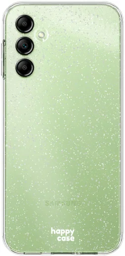 HappyCase Samsung Galaxy A14 Hoesje Flexibel TPU Glitter Print afbeelding 1