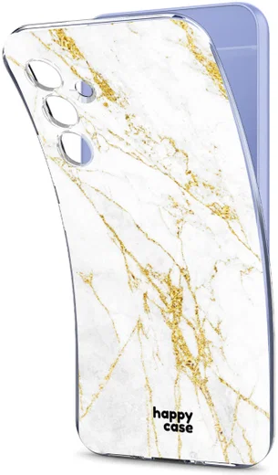 HappyCase Samsung Galaxy A54 Hoesje Flexibel TPU Wit Marmer Print afbeelding 7