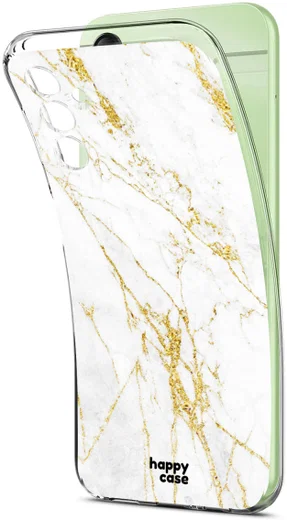 HappyCase Samsung Galaxy A14 Hoesje Flexibel TPU Wit Marmer Print afbeelding 6