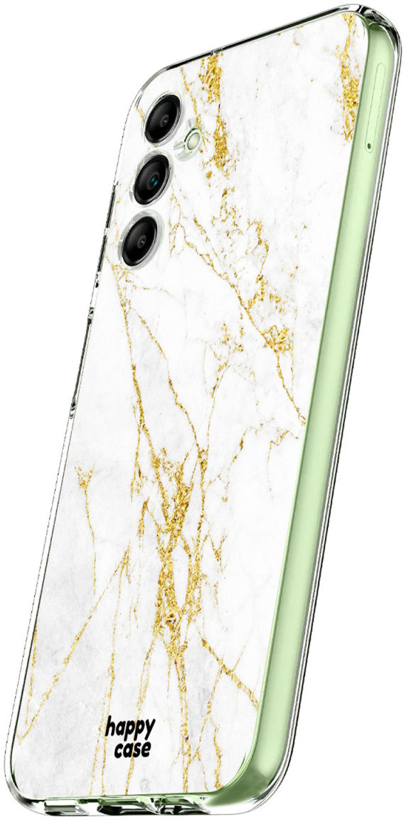 HappyCase Samsung Galaxy A14 Hoesje Flexibel TPU Wit Marmer Print afbeelding 8