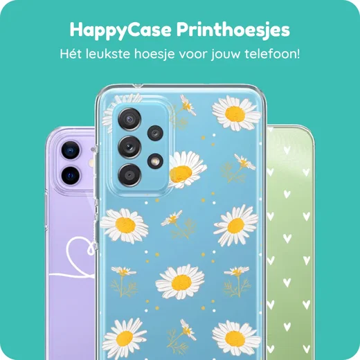 HappyCase Samsung Galaxy A54 Hoesje Flexibel TPU Blauw Marmer Print afbeelding 5