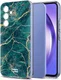 HappyCase Samsung Galaxy A54 Hoesje Flexibel TPU Aqua Marmer Print afbeelding 2
