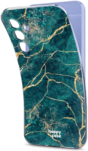 HappyCase Samsung Galaxy A54 Hoesje Flexibel TPU Aqua Marmer Print afbeelding 7