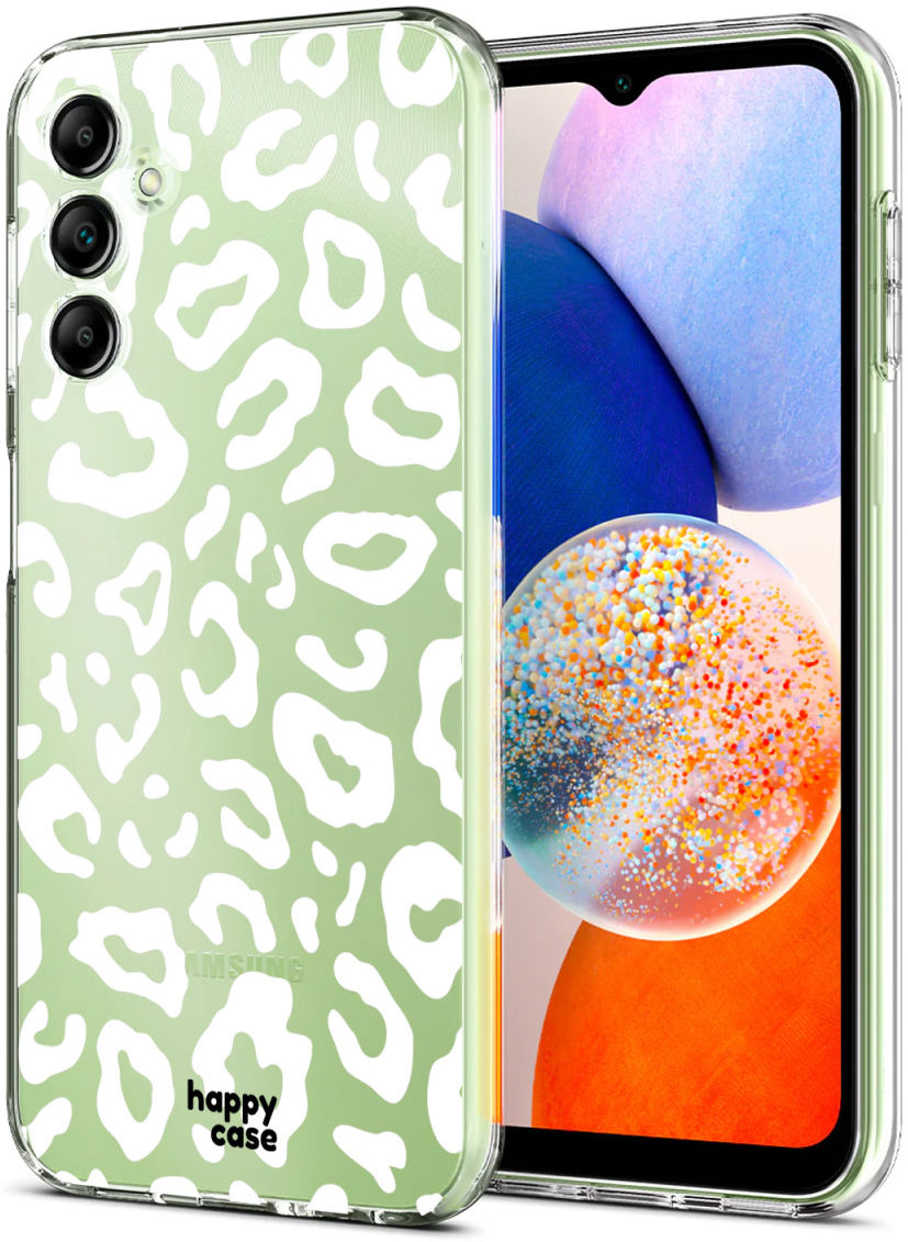 HappyCase Samsung Galaxy A14 Hoesje Flexibel TPU Luipaard Print afbeelding 2