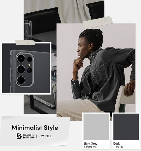 Spigen Cyrill Color Brick Samsung Galaxy S23 Ultra Hoesje Zwart afbeelding 3