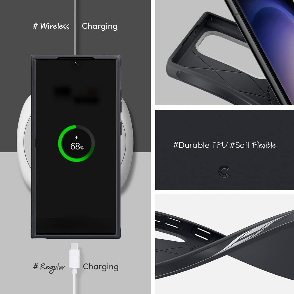 Spigen Cyrill Color Brick Samsung Galaxy S23 Ultra Hoesje Zwart afbeelding 6