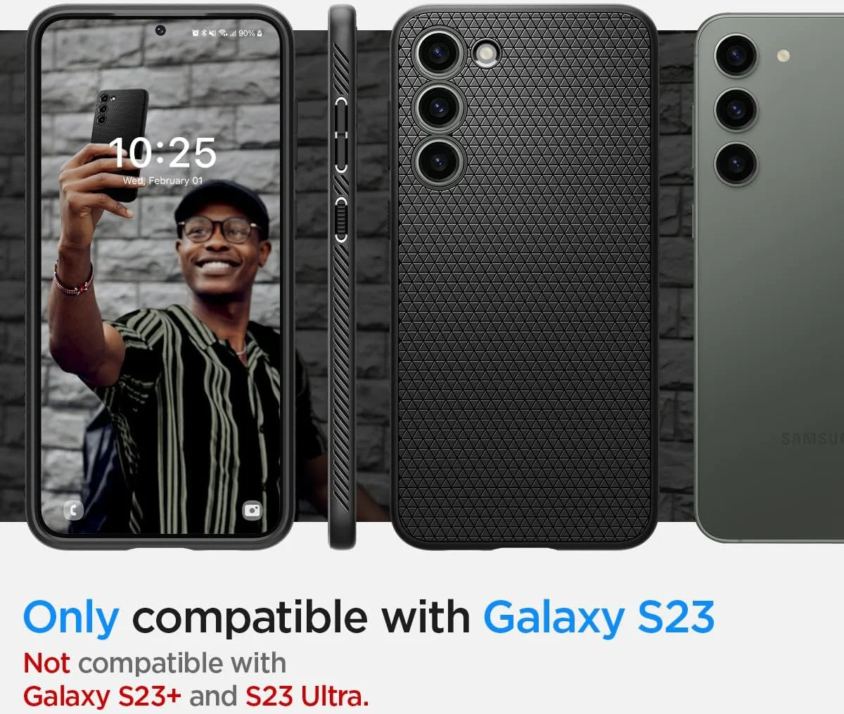 Spigen Liquid Air Samsung Galaxy S23 Hoesje Back Cover Zwart afbeelding 8