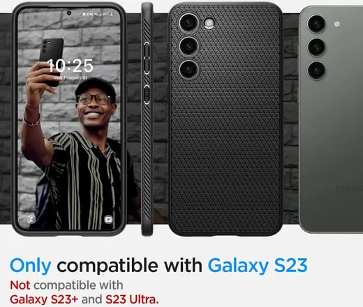 Spigen Liquid Air Samsung Galaxy S23 Hoesje Back Cover Zwart afbeelding 8