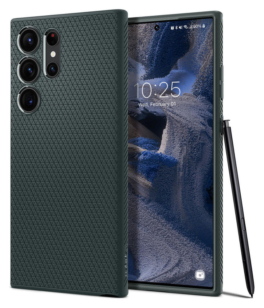 Spigen Liquid Air Samsung Galaxy S23 Ultra Hoesje Back Cover Groen afbeelding 10