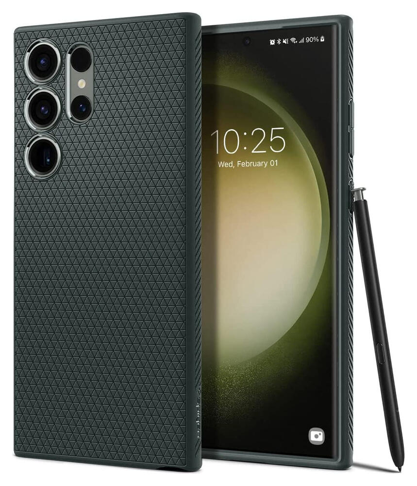 Spigen Liquid Air Samsung Galaxy S23 Ultra Hoesje Back Cover Groen afbeelding 1