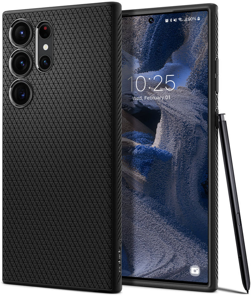 Spigen Liquid Air Samsung Galaxy S23 Ultra Hoesje Back Cover Zwart afbeelding 18