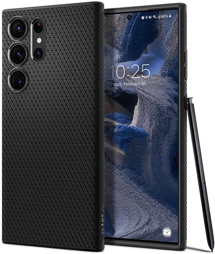 Spigen Liquid Air Samsung Galaxy S23 Ultra Hoesje Back Cover Zwart afbeelding 18