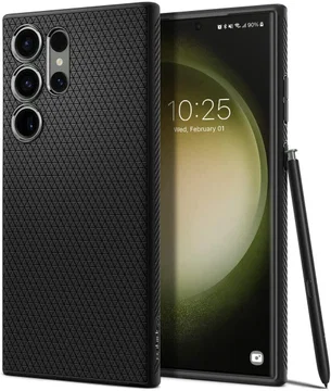 Spigen Liquid Air Samsung Galaxy S23 Ultra Hoesje Back Cover Zwart