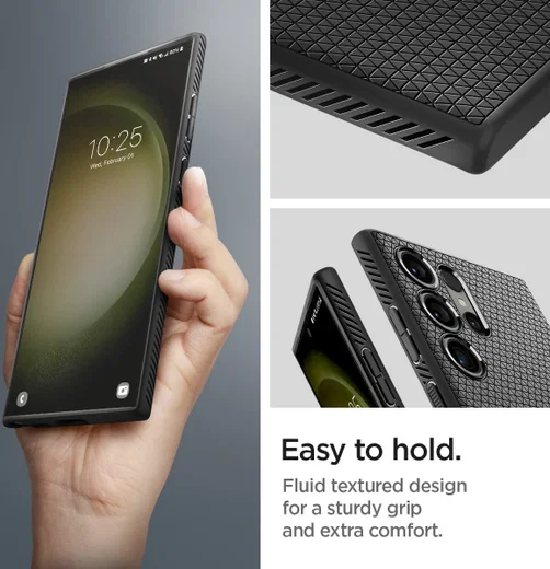 Spigen Liquid Air Samsung Galaxy S23 Ultra Hoesje Back Cover Zwart afbeelding 7