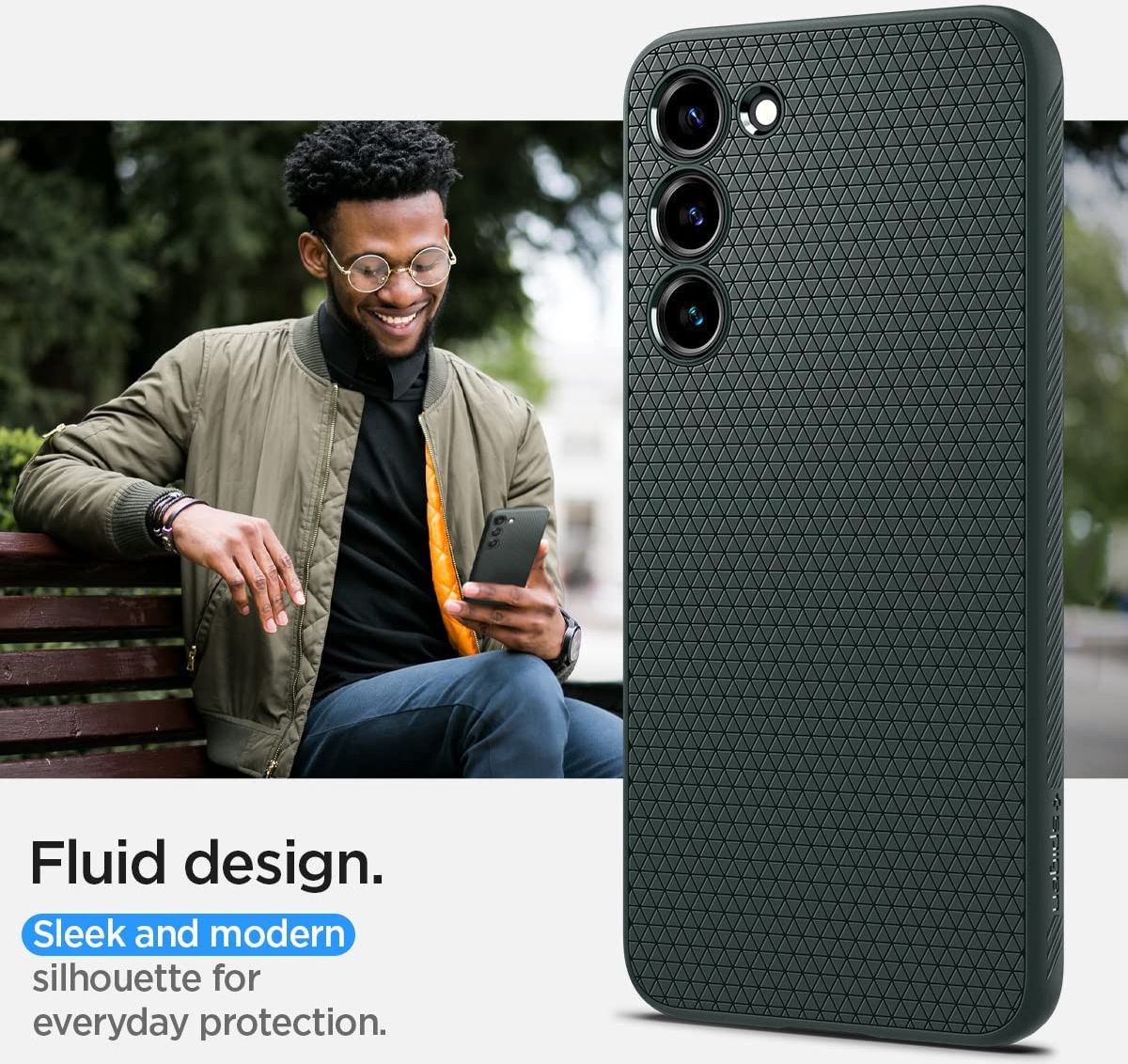 Spigen Liquid Air Samsung Galaxy S23 Plus Hoesje Back Cover Groen afbeelding 5