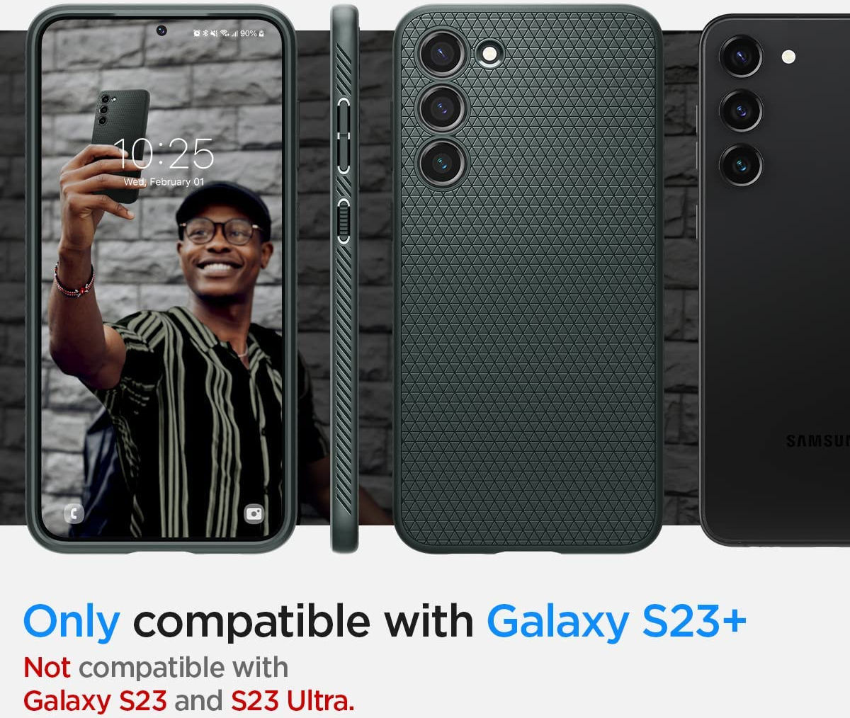 Spigen Liquid Air Samsung Galaxy S23 Plus Hoesje Back Cover Groen afbeelding 8