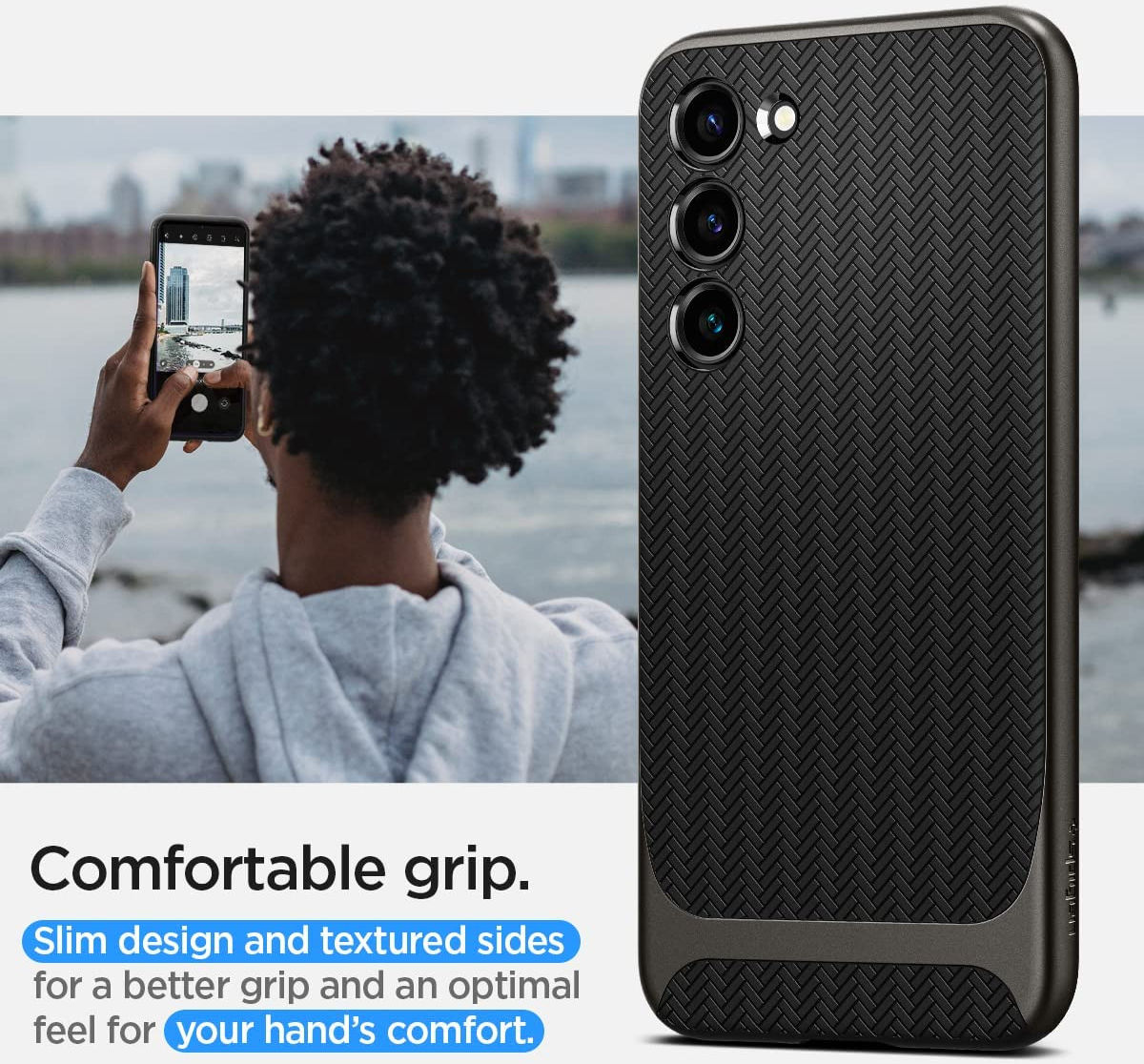 Spigen Neo Hybrid Samsung Galaxy S23 Plus Hoesje Back Cover Gunmetal afbeelding 5