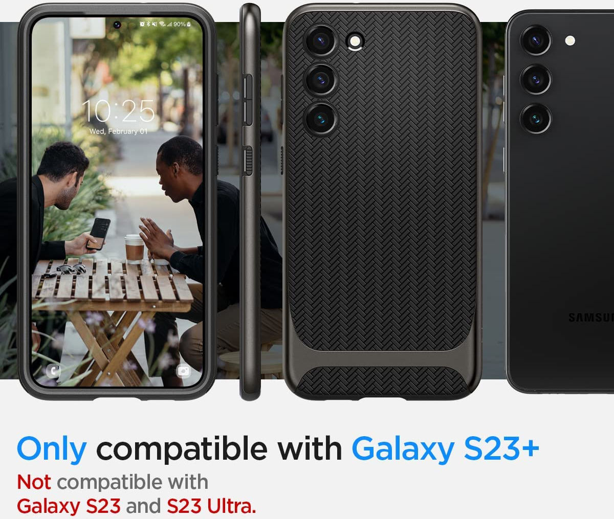 Spigen Neo Hybrid Samsung Galaxy S23 Plus Hoesje Back Cover Gunmetal afbeelding 8