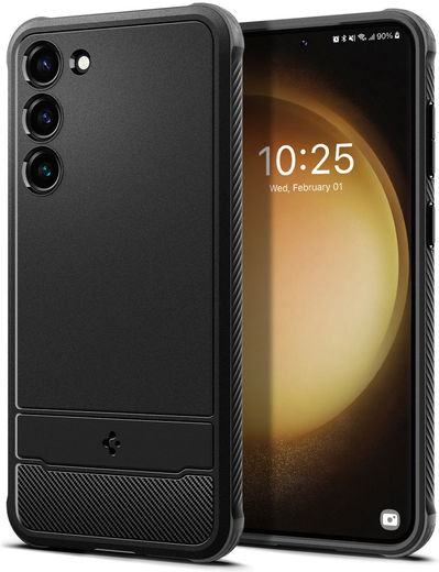 Spigen Rugged Armor Samsung Galaxy S23 Hoesje Back Cover Zwart afbeelding 1