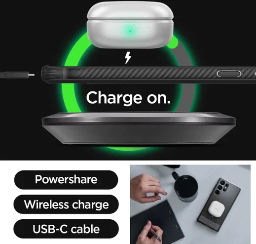 Spigen Rugged Armor Samsung  Galaxy S23 Ultra Hoesje Back Cover Zwart afbeelding 6
