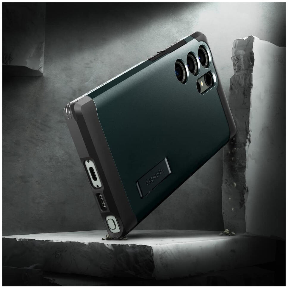 Spigen Tough Armor Samsung Galaxy S23 Ultra Hoesje Back Cover Groen afbeelding 3
