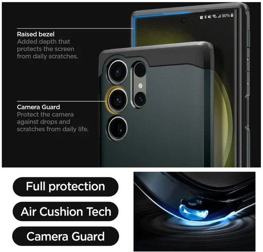 Spigen Tough Armor Samsung Galaxy S23 Ultra Hoesje Back Cover Groen afbeelding 4