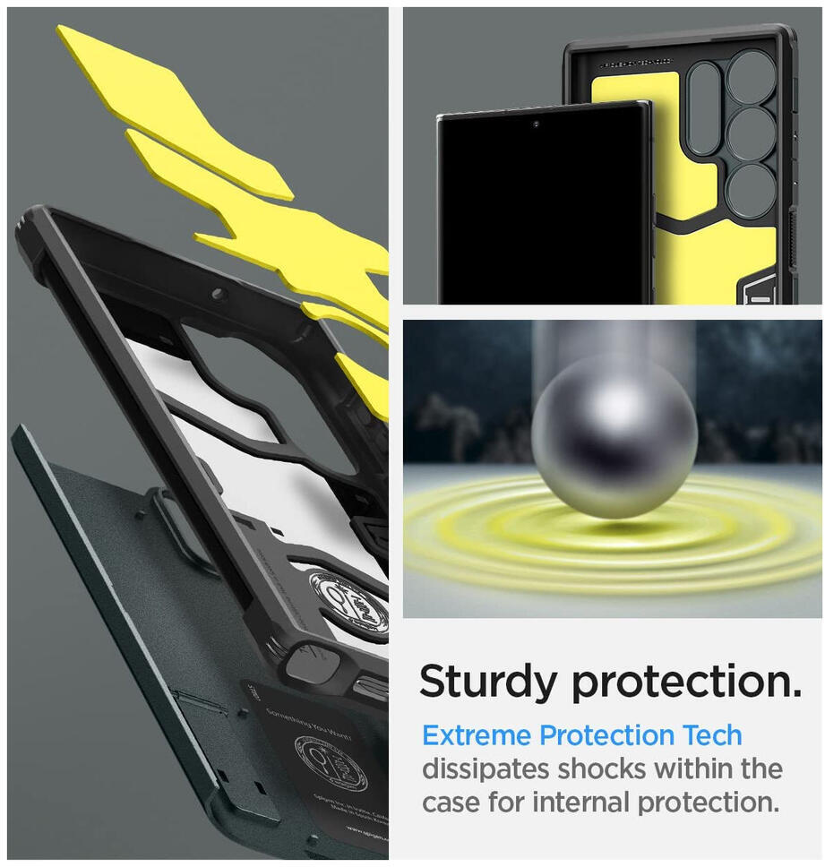 Spigen Tough Armor Samsung Galaxy S23 Ultra Hoesje Back Cover Groen afbeelding 5