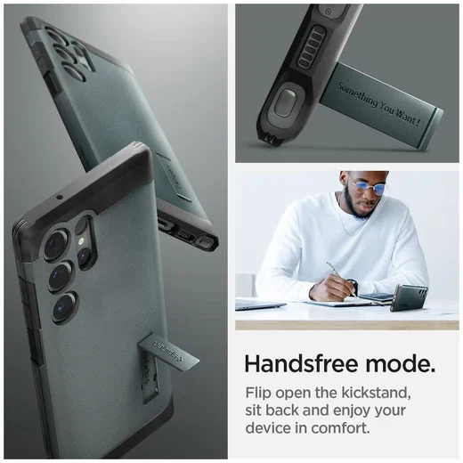 Spigen Tough Armor Samsung Galaxy S23 Ultra Hoesje Back Cover Groen afbeelding 6