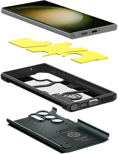 Spigen Tough Armor Samsung Galaxy S23 Ultra Hoesje Back Cover Groen afbeelding 9