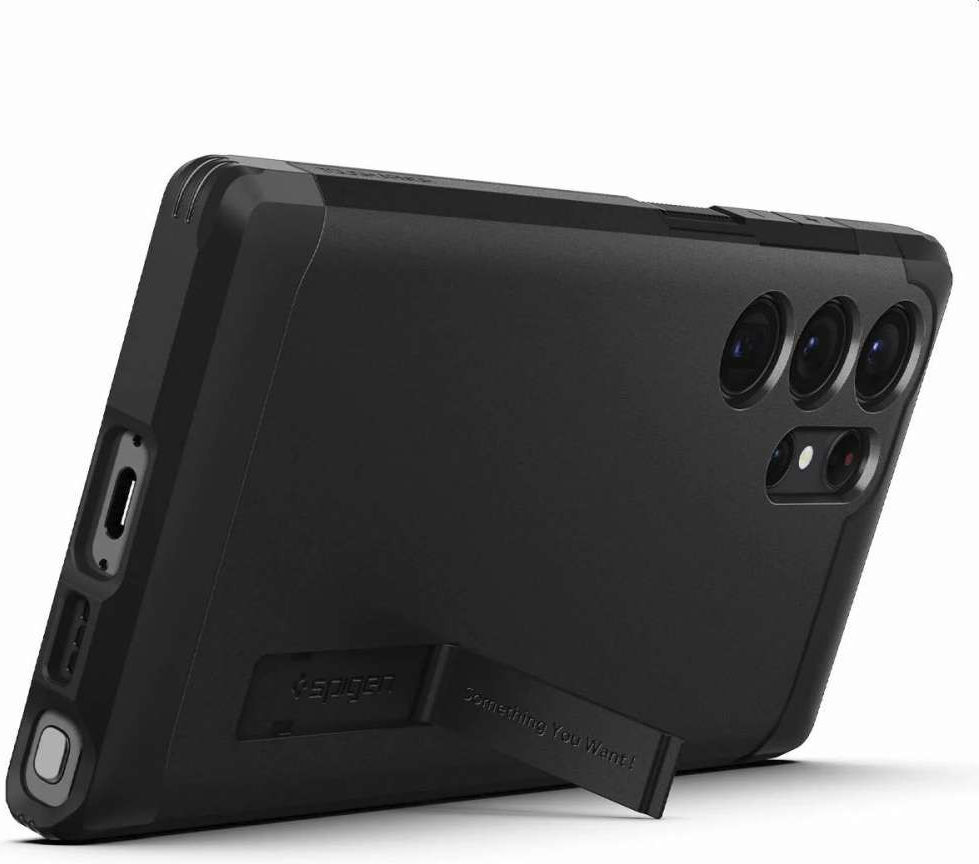 Spigen Tough Armor Samsung Galaxy S23 Ultra Hoesje Back Cover Zwart afbeelding 2