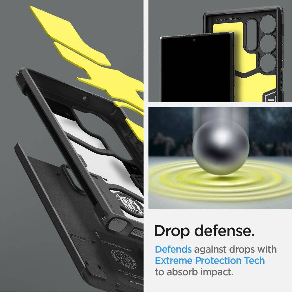 Spigen Tough Armor Samsung Galaxy S23 Ultra Hoesje Back Cover Zwart afbeelding 4