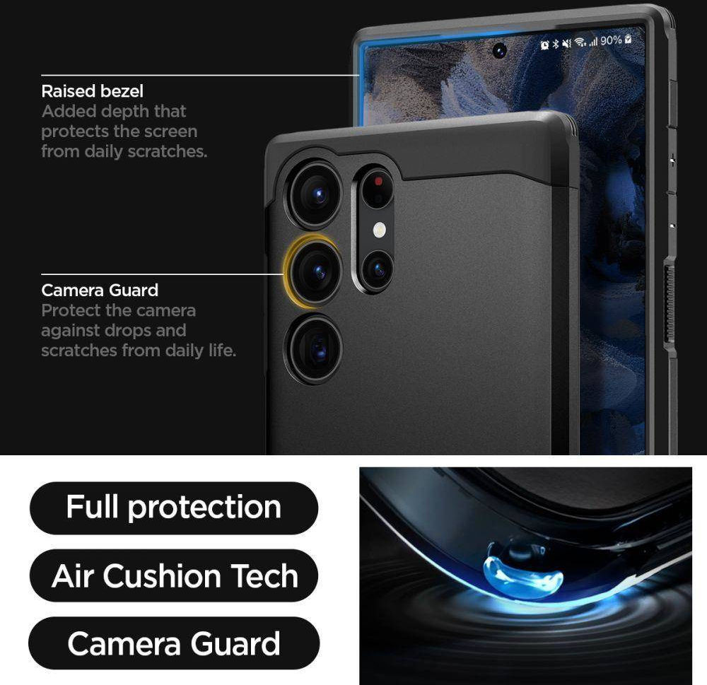 Spigen Tough Armor Samsung Galaxy S23 Ultra Hoesje Back Cover Zwart afbeelding 5