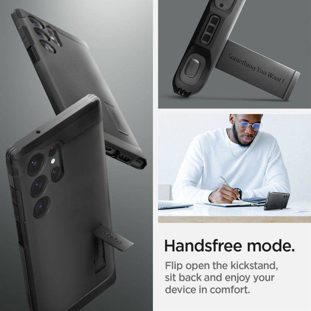 Spigen Tough Armor Samsung Galaxy S23 Ultra Hoesje Back Cover Zwart afbeelding 6