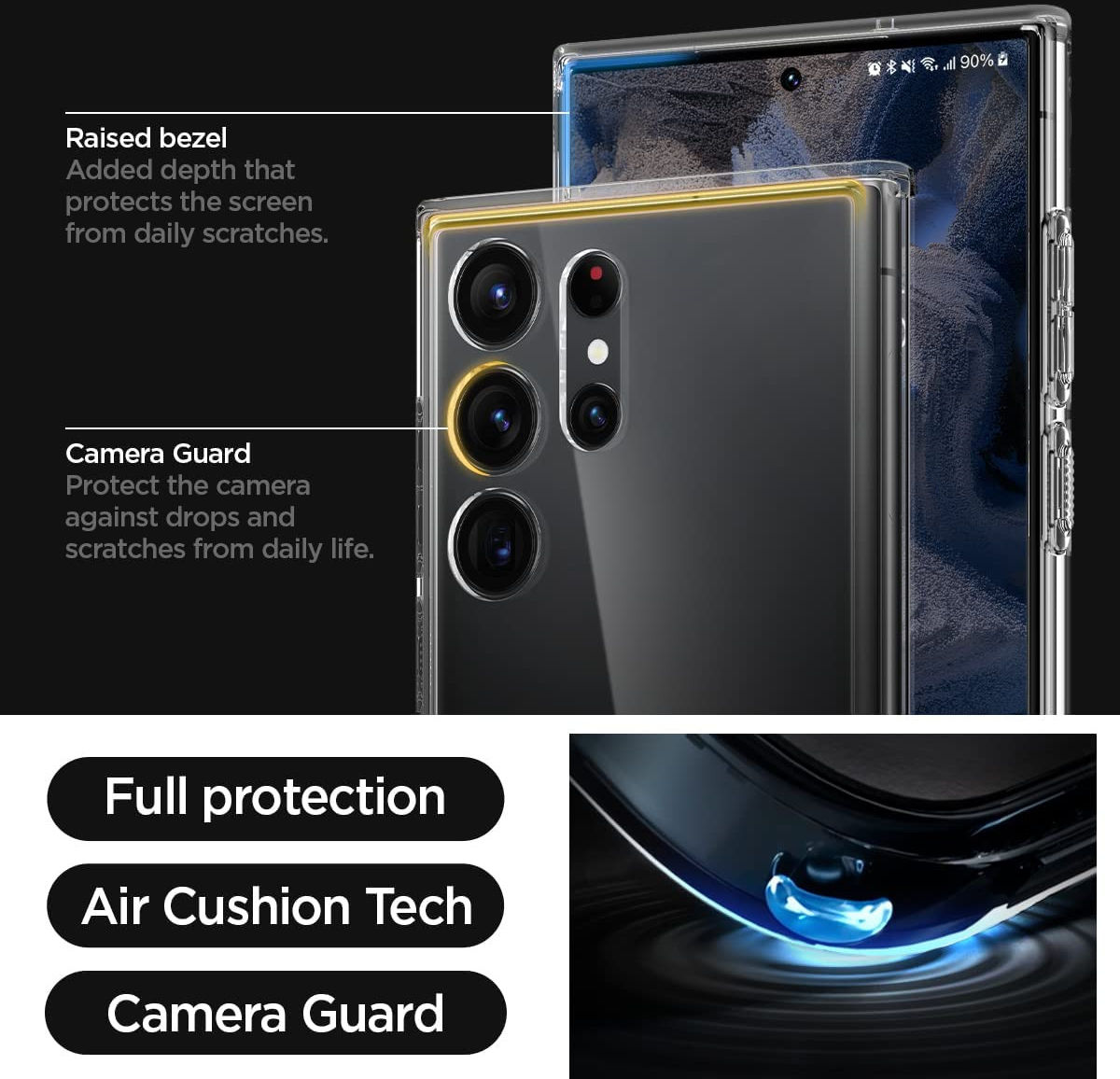 Spigen Ultra Hybrid Samsung S23 Ultra Hoesje Back Cover Transparant afbeelding 6