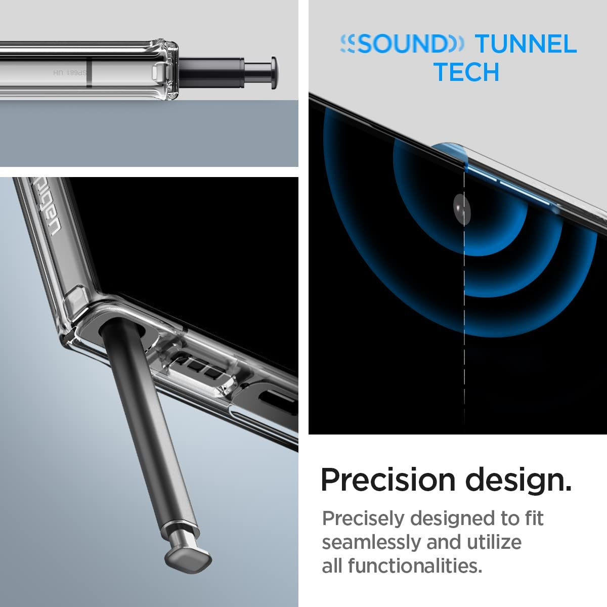 Spigen Ultra Hybrid Samsung S23 Ultra Hoesje Back Cover Transparant afbeelding 8